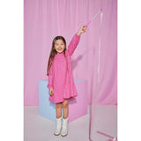 Jody Ruffle Neck Long Sleeve Knit A-Line Dress