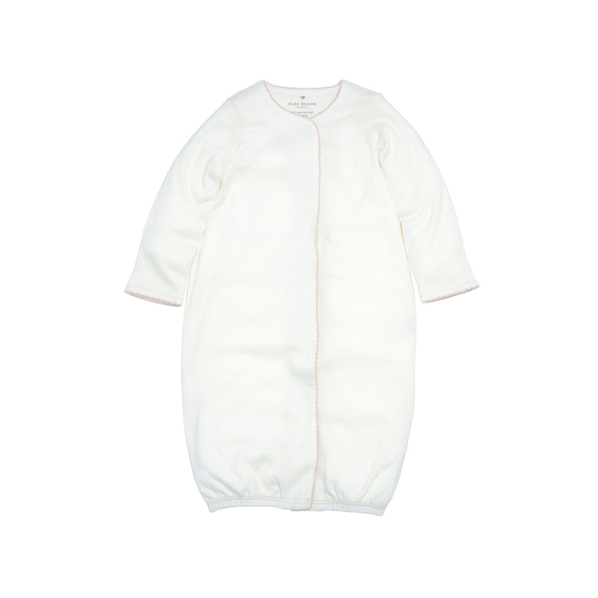 Organic Pima Baby Gown Baby Rose