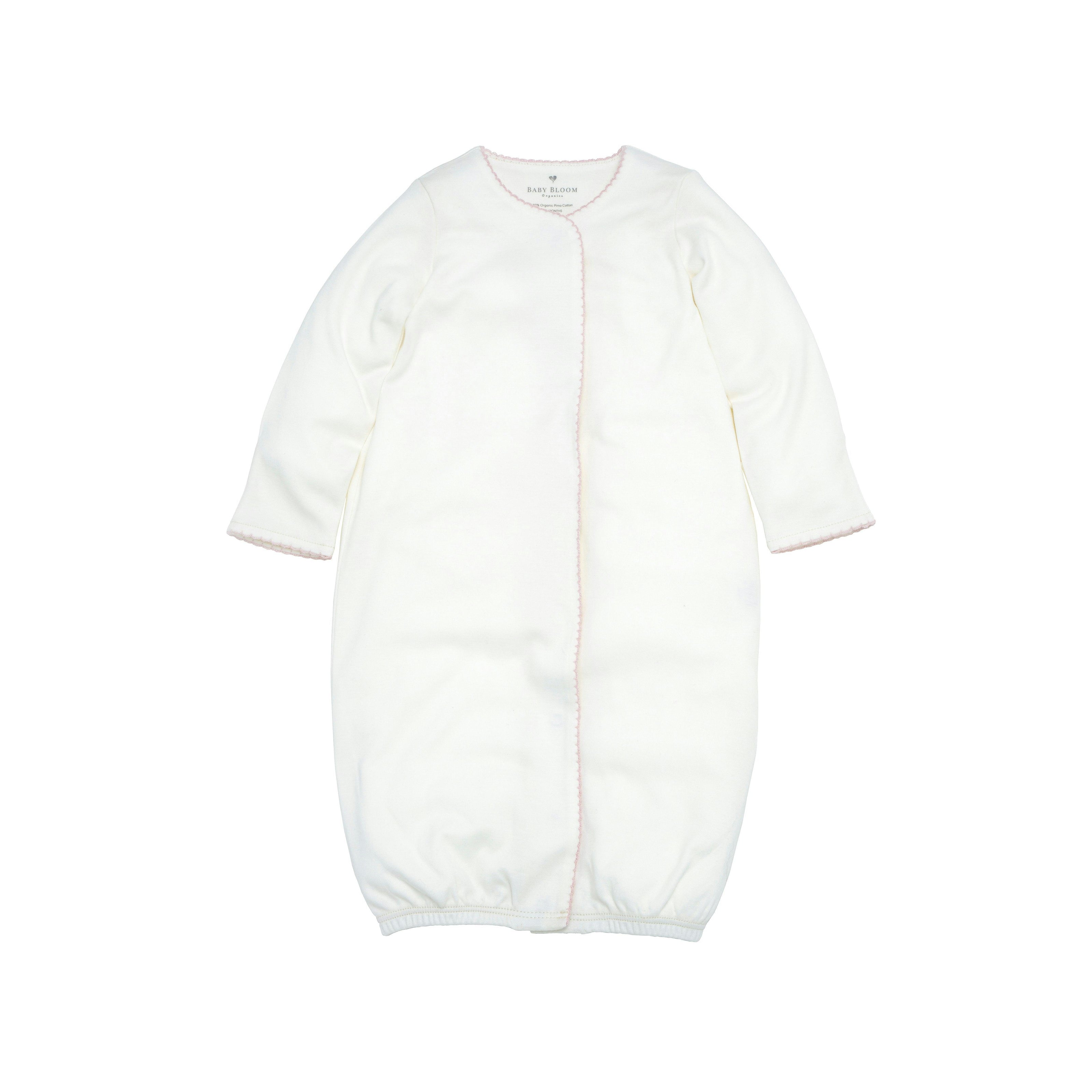 Organic Pima Baby Gown Baby Rose