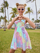 Ombre Sequin Bows Dress