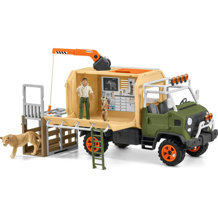 Schleich Wild Life: Animal Rescue Large Truck - 10pc Playset