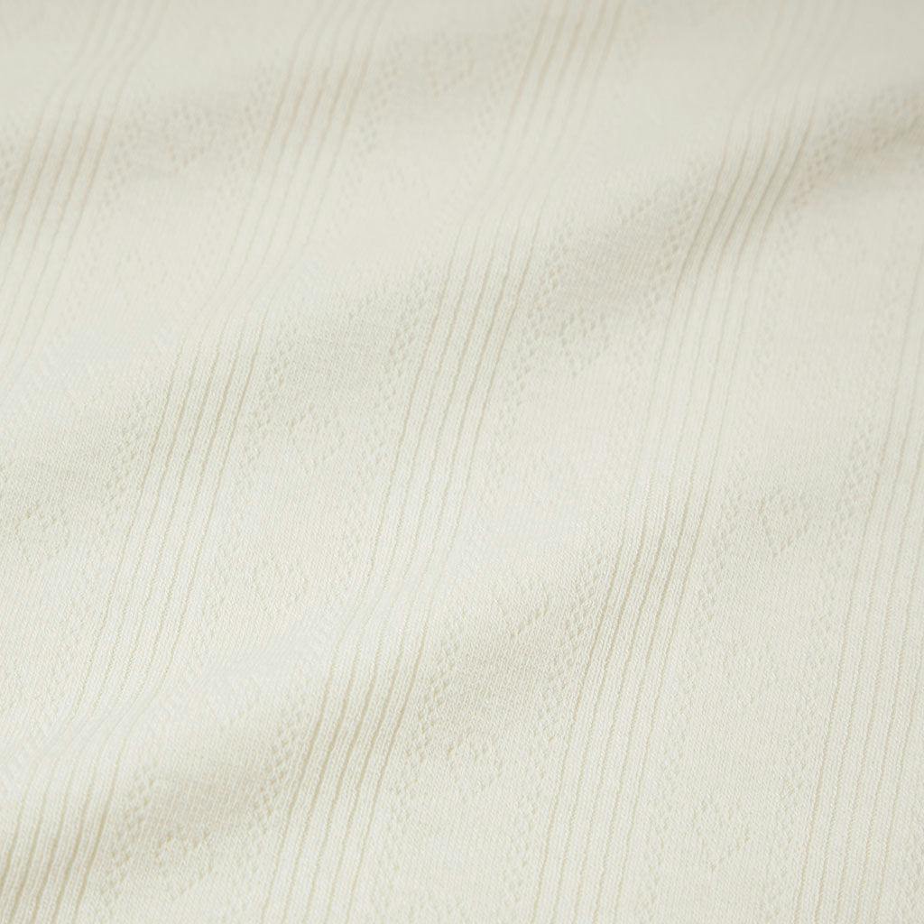 Coconut Pointelle Rosette Classic Pajama Set