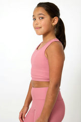 dusty pink foreverflex crop top