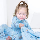 Shark School Bamboo Convertible Footie