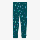 Kids organic PJ pant in wintry woods