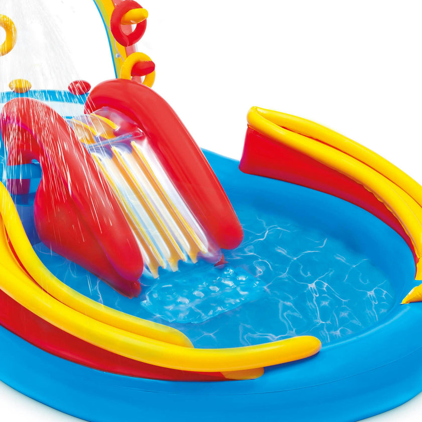 Rainbow Slide Inflatable Pool & Water Slide Ring Center
