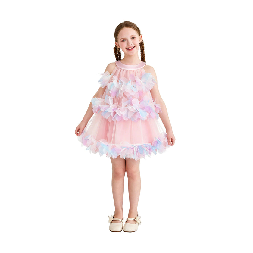 Pastel Pink Evolette Floral Tulle Dress