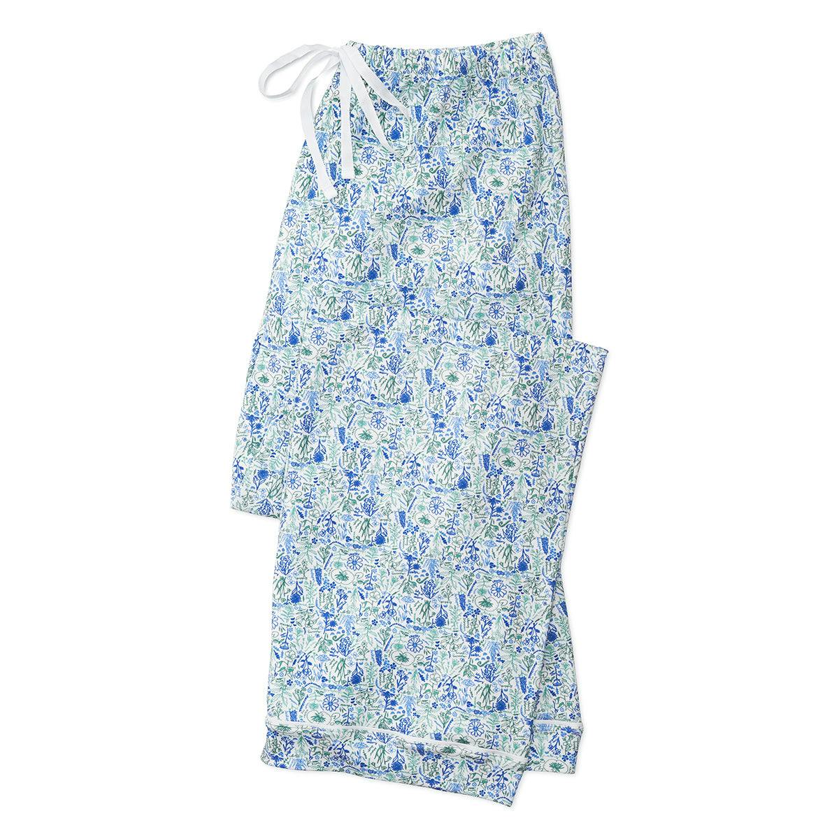 Birth Flowers Women's Button Front Long Pajama Set