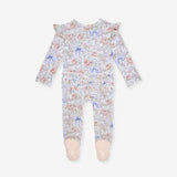 Agatha Picot Footie Ruffled Zippered One Piece