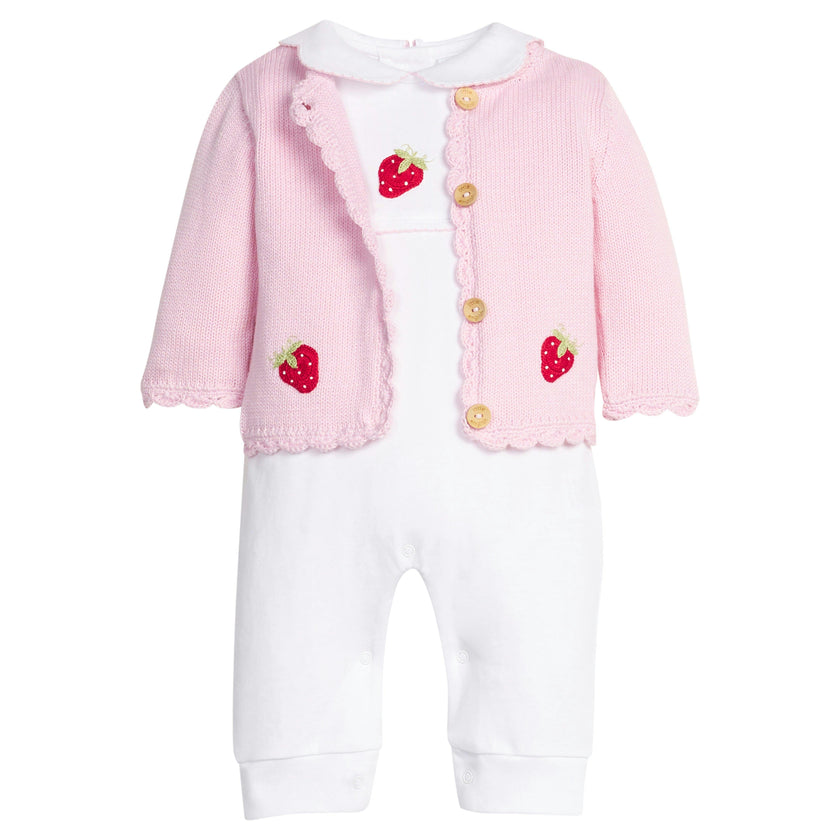Crochet Playsuit - Strawberry