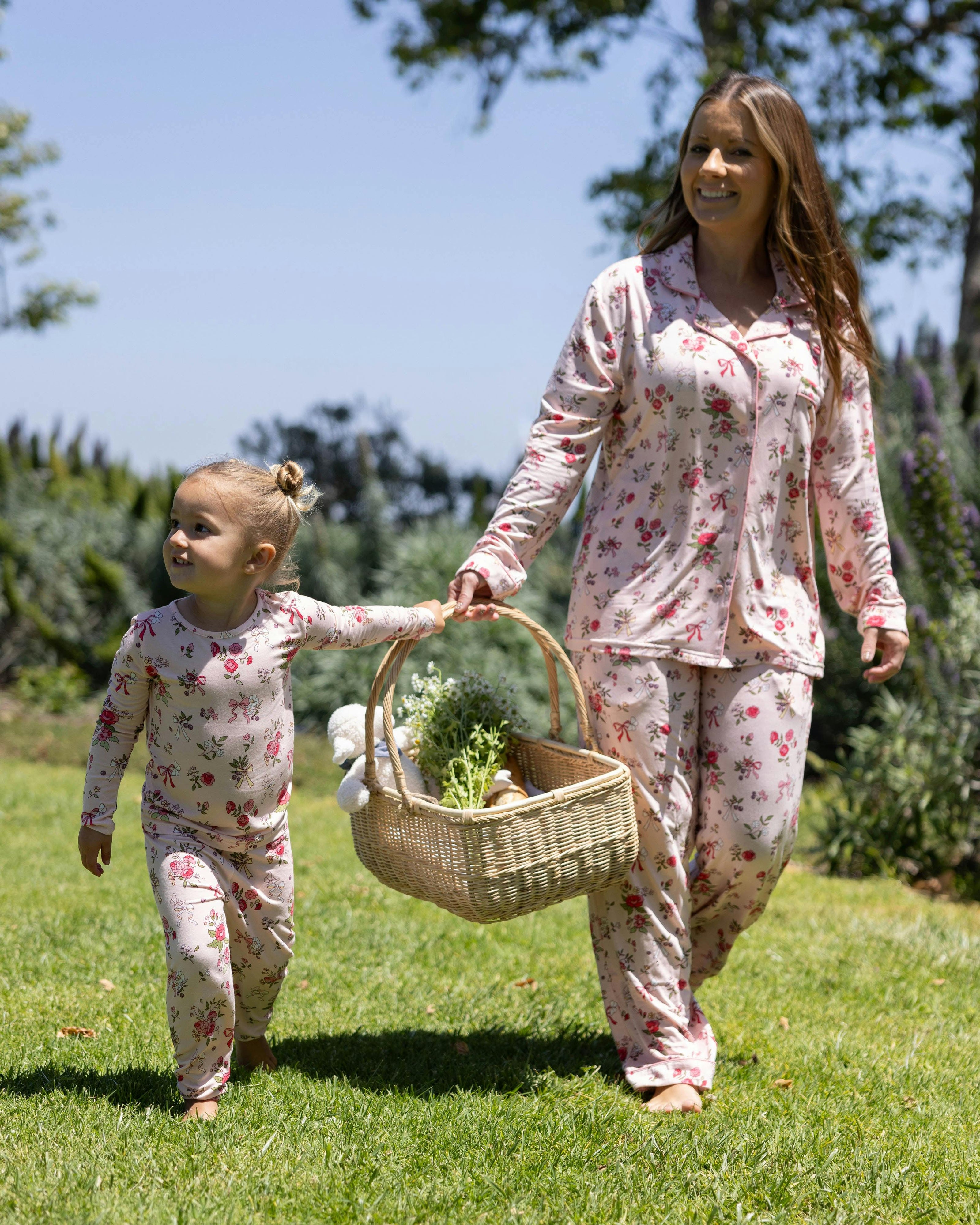 Bows & Blooms Bamboo Kids Pajamas