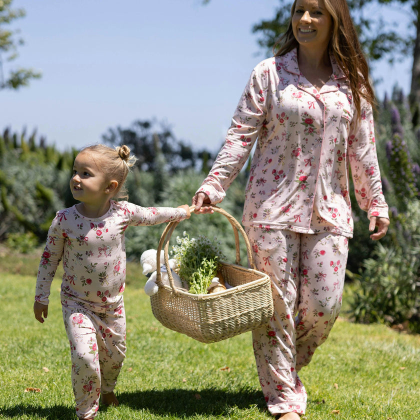 Bows & Blooms Bamboo Kids Pajamas