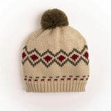 Knitted Beanie in Ecru