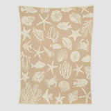 Cotton Sustainable Knit Throw Blanket | Coastal - Sea Life