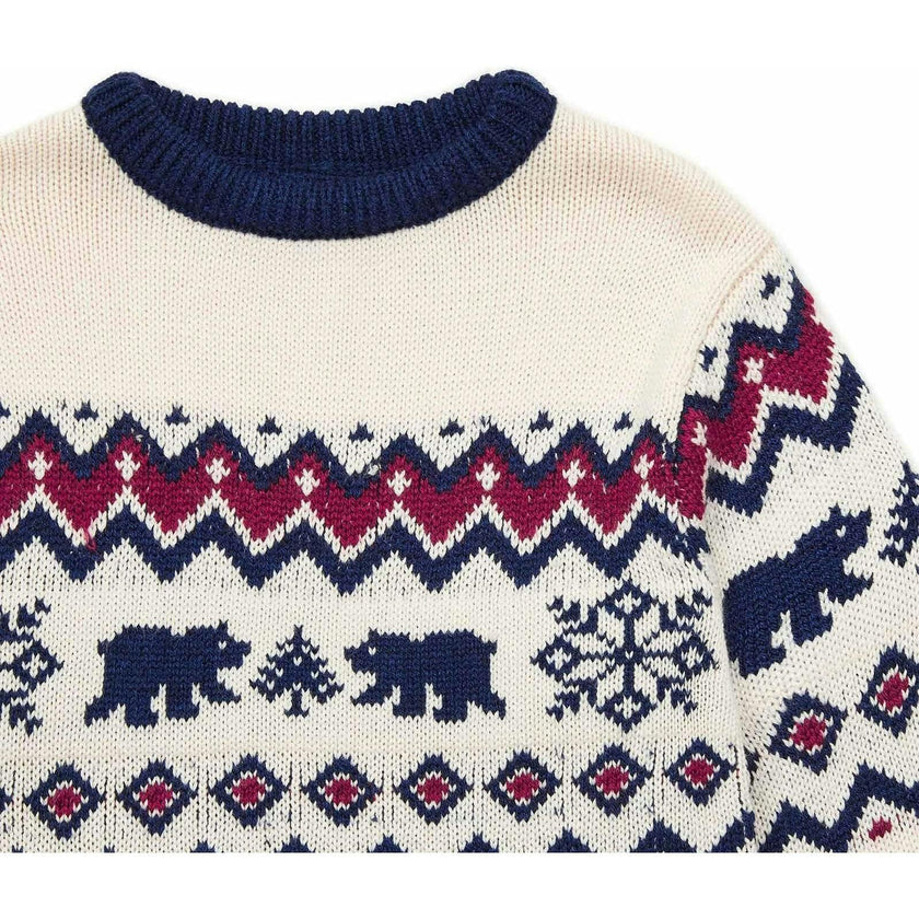 BONTON Winter Bear Jacquard Sweater