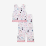 Posh Spooks Ruffled Bow Back Tank Pant Set