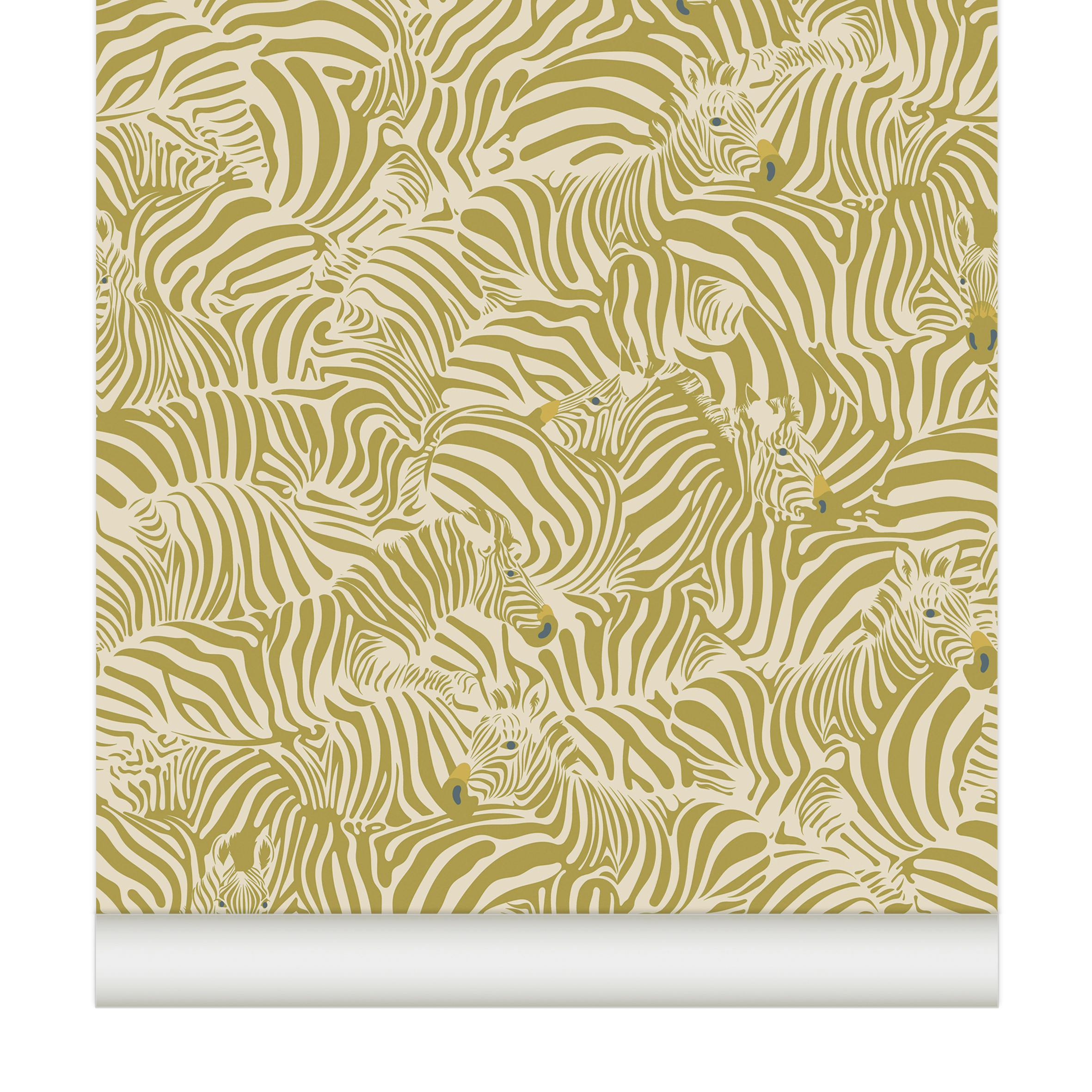 Papier peint Zebra coloris Argan