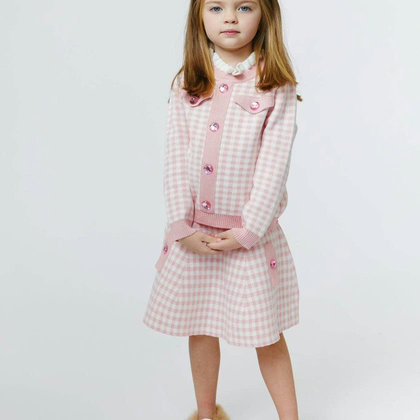 Gingham Gem Sweater Set
