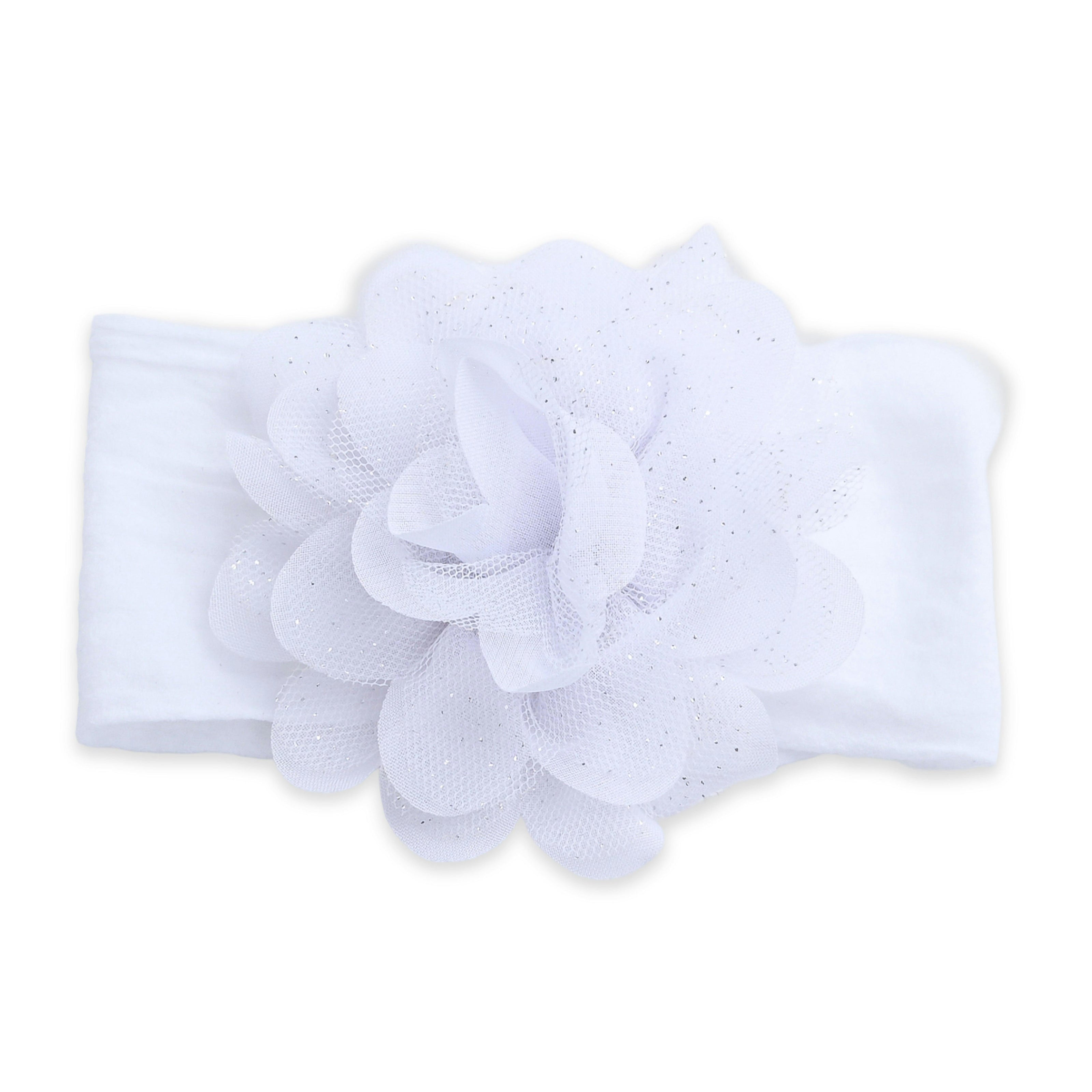 Multicolor Elastic Glitter Floral Headband Set