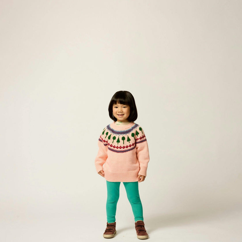 Recess Fair Isle Sweater in Pink Lemonade