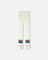 Striped Footed Knit Tights Off-White