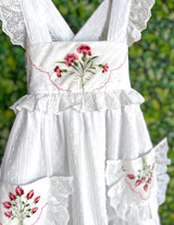 2T Heirloom Handkerchief Dress - Red Floral Bouquet