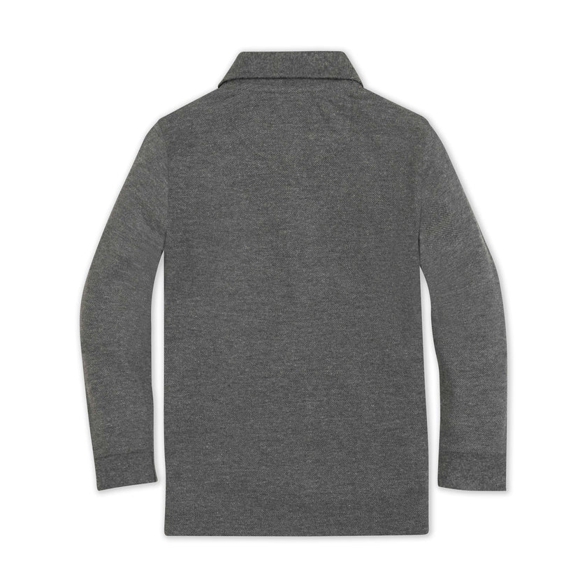 Organic Long Sleeve Pique Polo