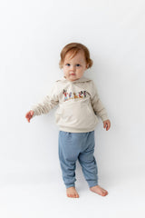 Hoodie in Mickey and Friends on Ecru