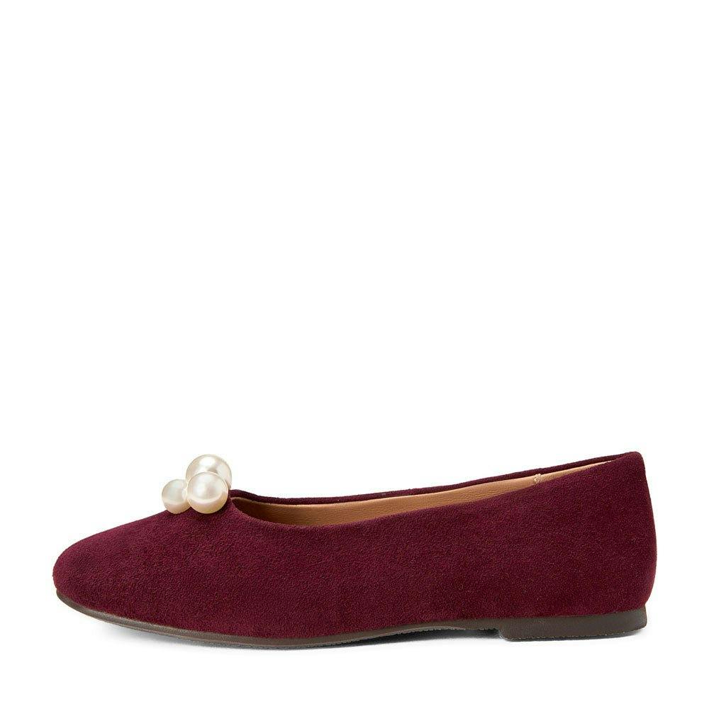 Tessa Velvet Suede Square Toe Ballet Flats