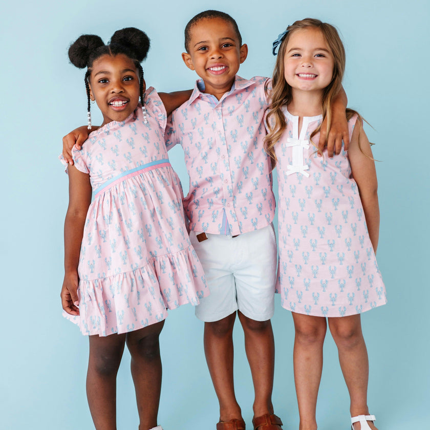 Pastel Pincers Ruffle Dress