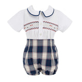 Peter Boy Set - Navy Tartan