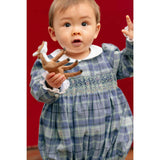 Heidi Blue Tartan Baby Romper