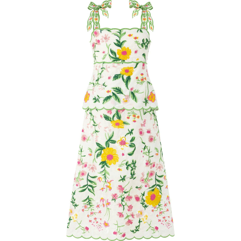 Kaylee Cotton Embroidered Maxi Dress