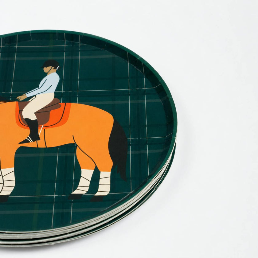 Party Dessert Plates - Equestrian Collection (x12)