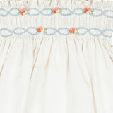 Embroidered Flutter Set in Ivory