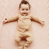 GROW WITH YOU FOOTIE | SANDSTONE — Bamboo Organic Cotton Blend