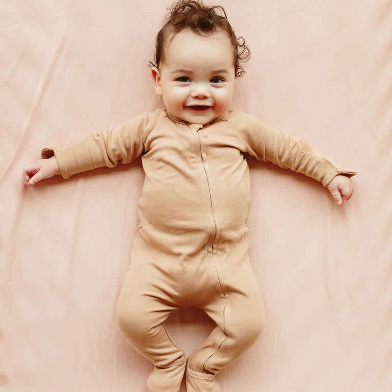GROW WITH YOU FOOTIE | SANDSTONE — Bamboo Organic Cotton Blend