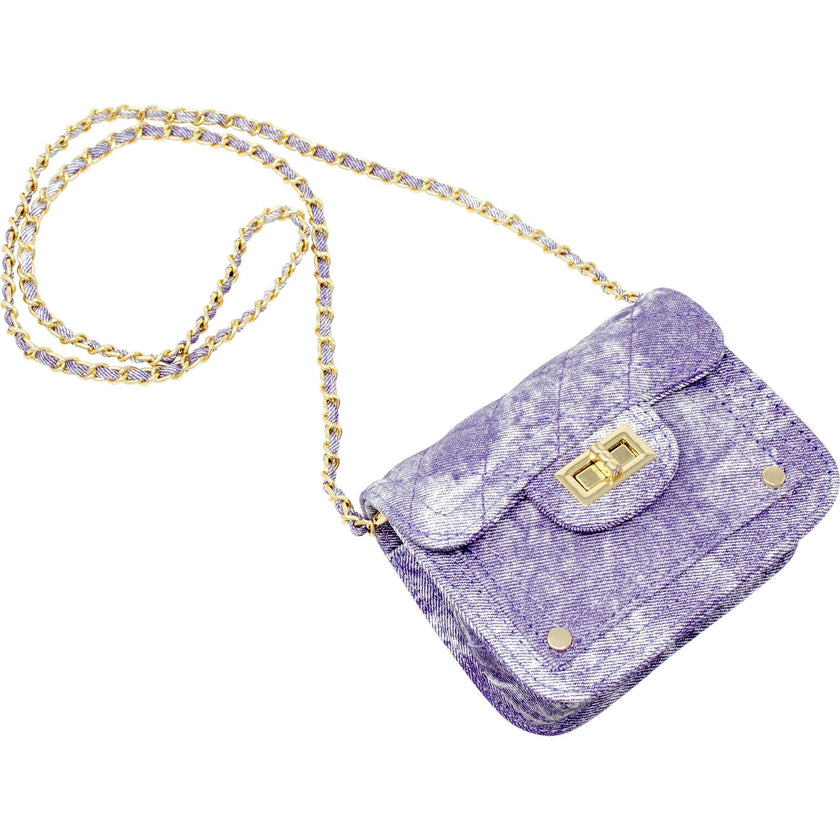Tie-Dye Quilted Denim Handbag