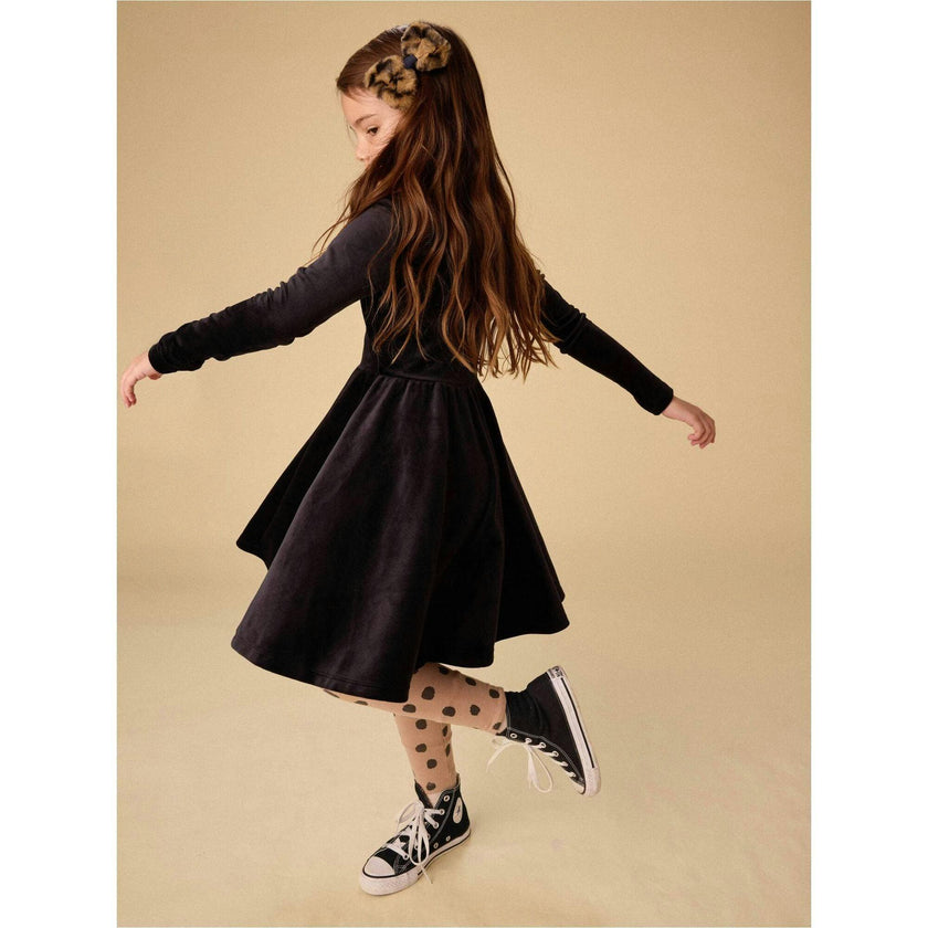 Velour Ballet Dress, Black