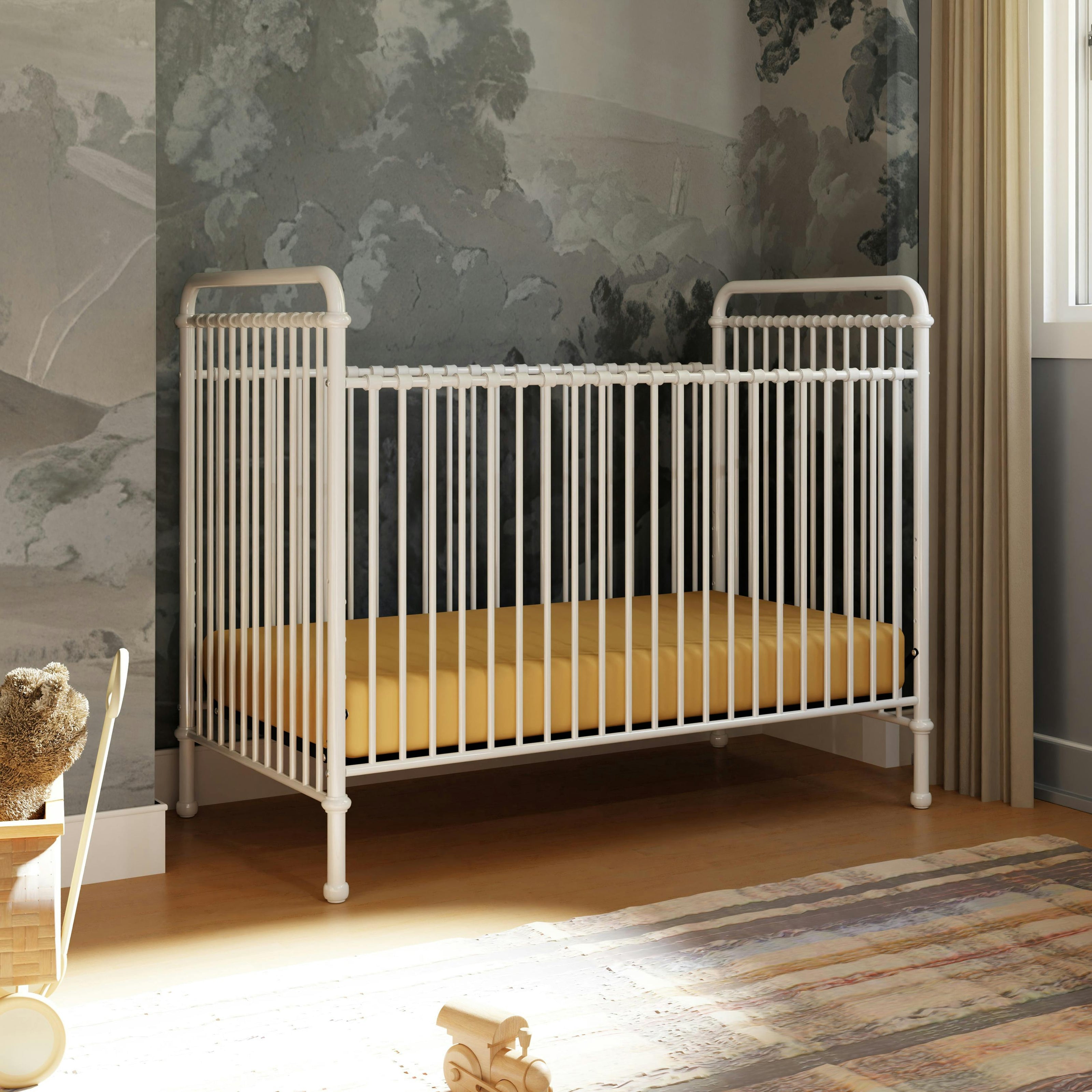 Abigail 3-in-1 Convertible Crib in Washed White