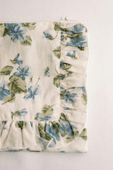Cornflower Lane Timeless Floral Ruffle Zipper Pouch