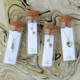 Abalone Heart Charm Necklace