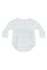 Blue Meadow Smocked Bubble LS