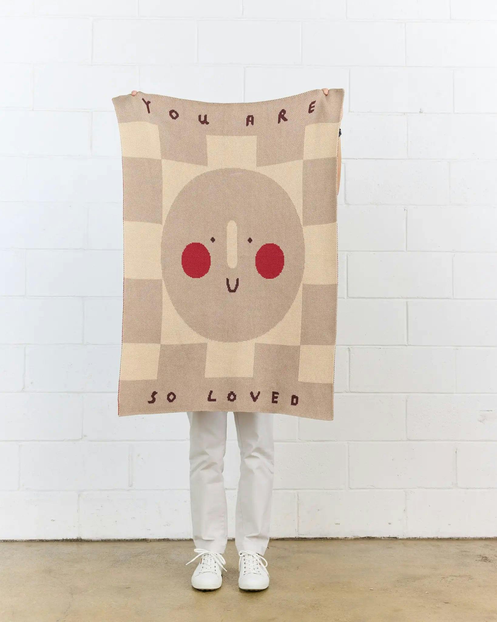 You Are So Loved Knit Mini Blanket
