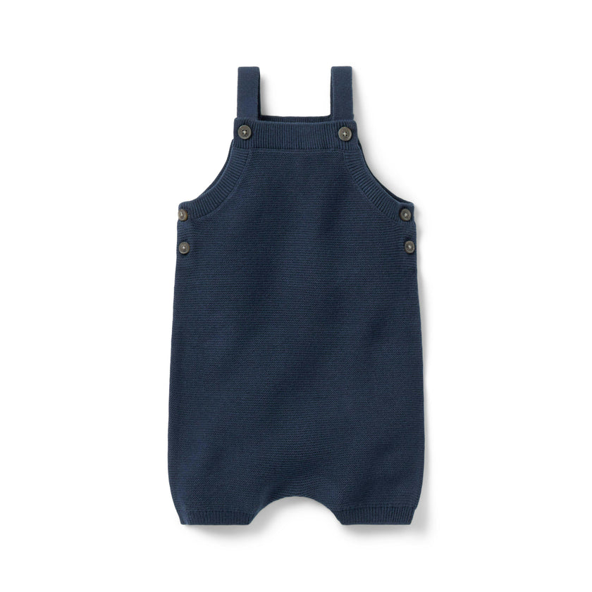 Baby Knit Overall, navy blue