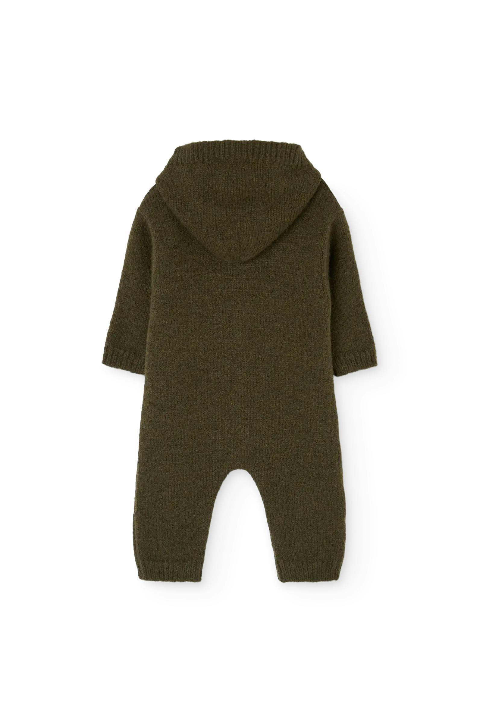 Dark Green Boar Jacket Jumpsuit for baby