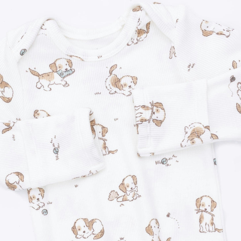 Explorer Puppy Blue - Knotted Gown and Beanie Hat