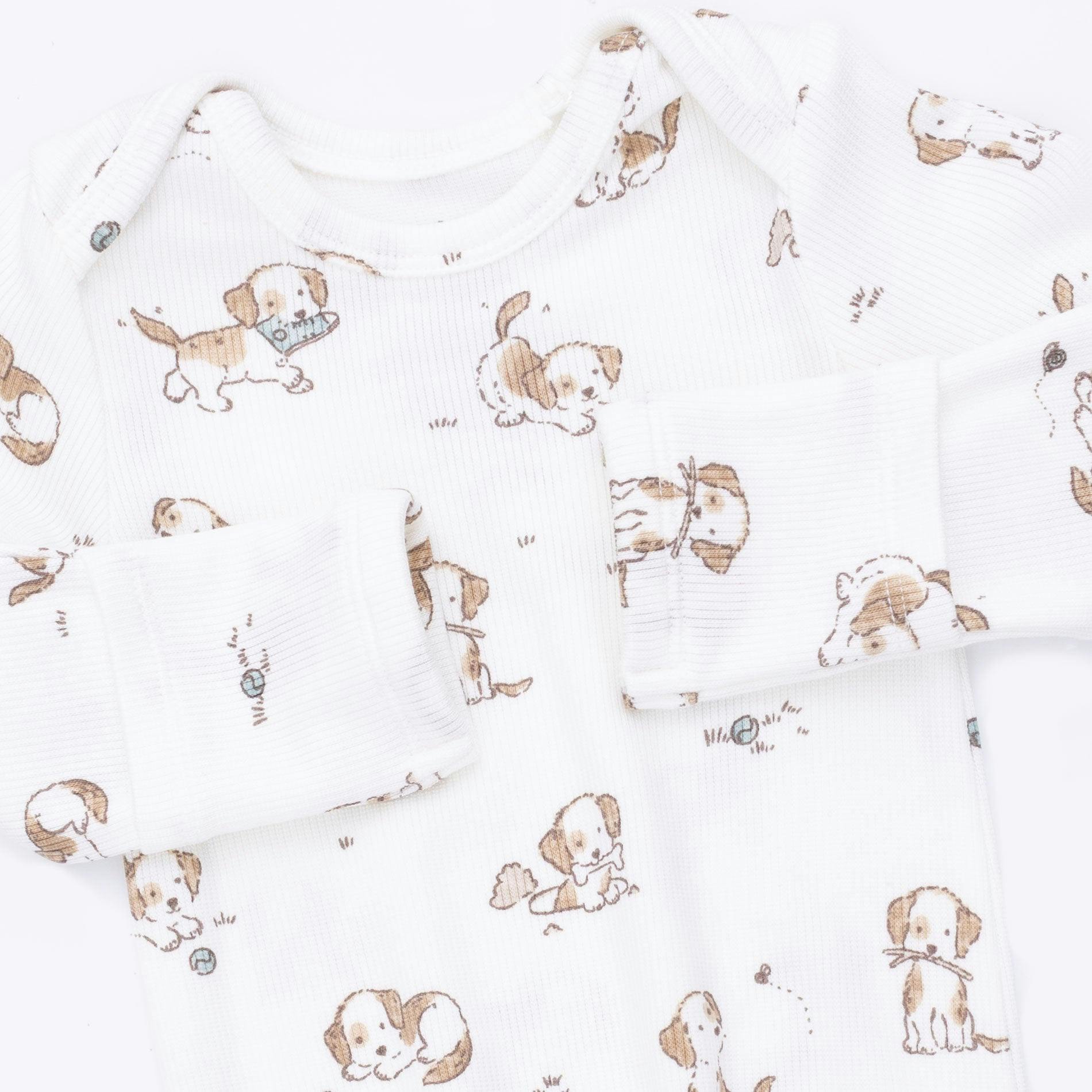 Explorer Puppy Blue - Knotted Gown and Beanie Hat