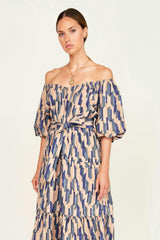 Capri Dress in Cerulean Rainfall
