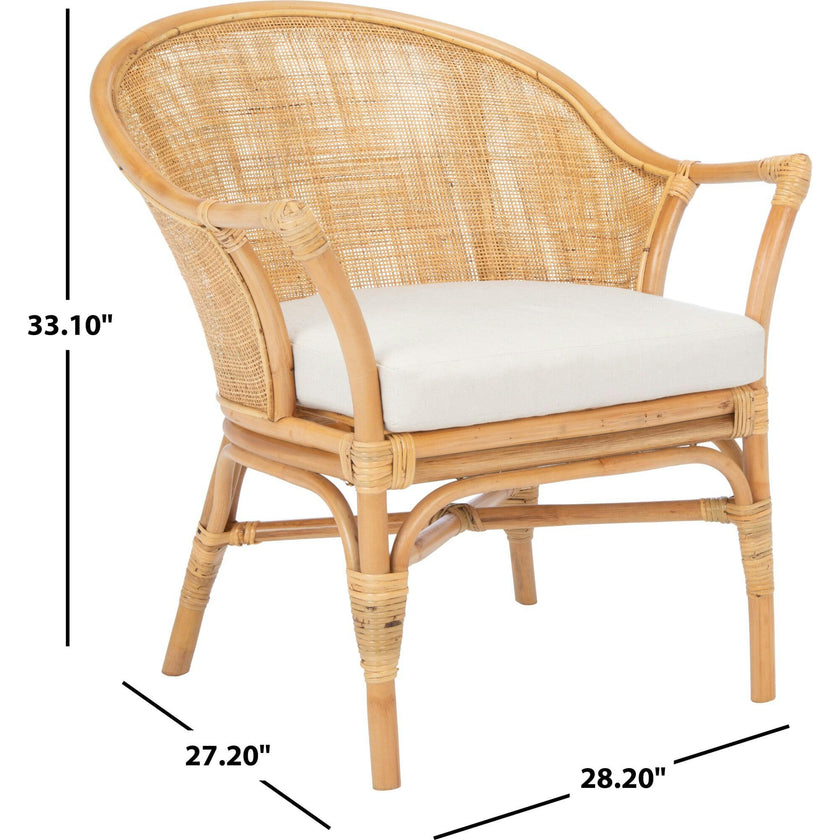 Dustin Rattan Accent Chair with Cushion